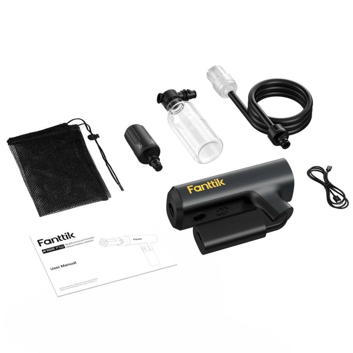 Fanttik K100 Flip Multifunctional Portable Cordless Foldable Pressure Washer - REFURBISHED