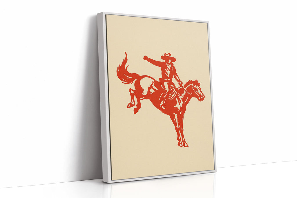 Retro Rodeo Cowboy Print
