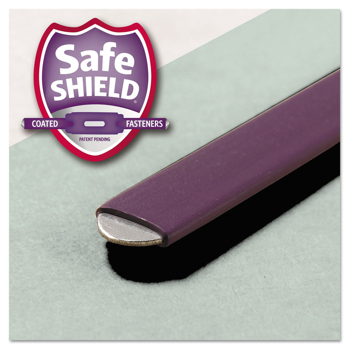 Smead Recycled Pressboard Folders with Two SafeSHIELD Coated Fasteners, 2" Expansion, 1/3-Cut Tab, Letter Size, Gray-Green, 25/Box
