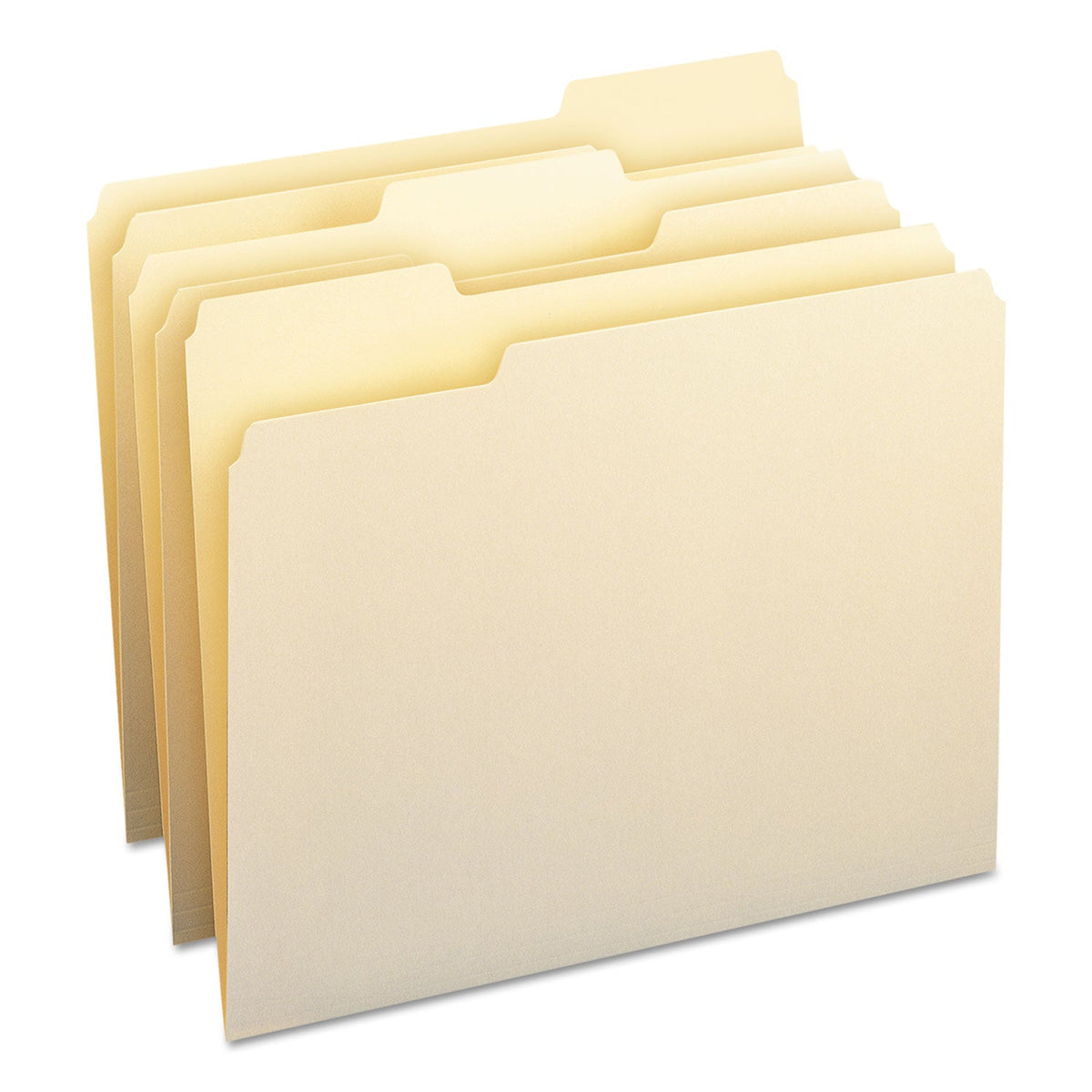 Smead Top Tab File Folders with Antimicrobial Product Protection, 1/3-Cut Tabs: Assorted, Letter, 0.75" Expansion, Manila, 100/Box