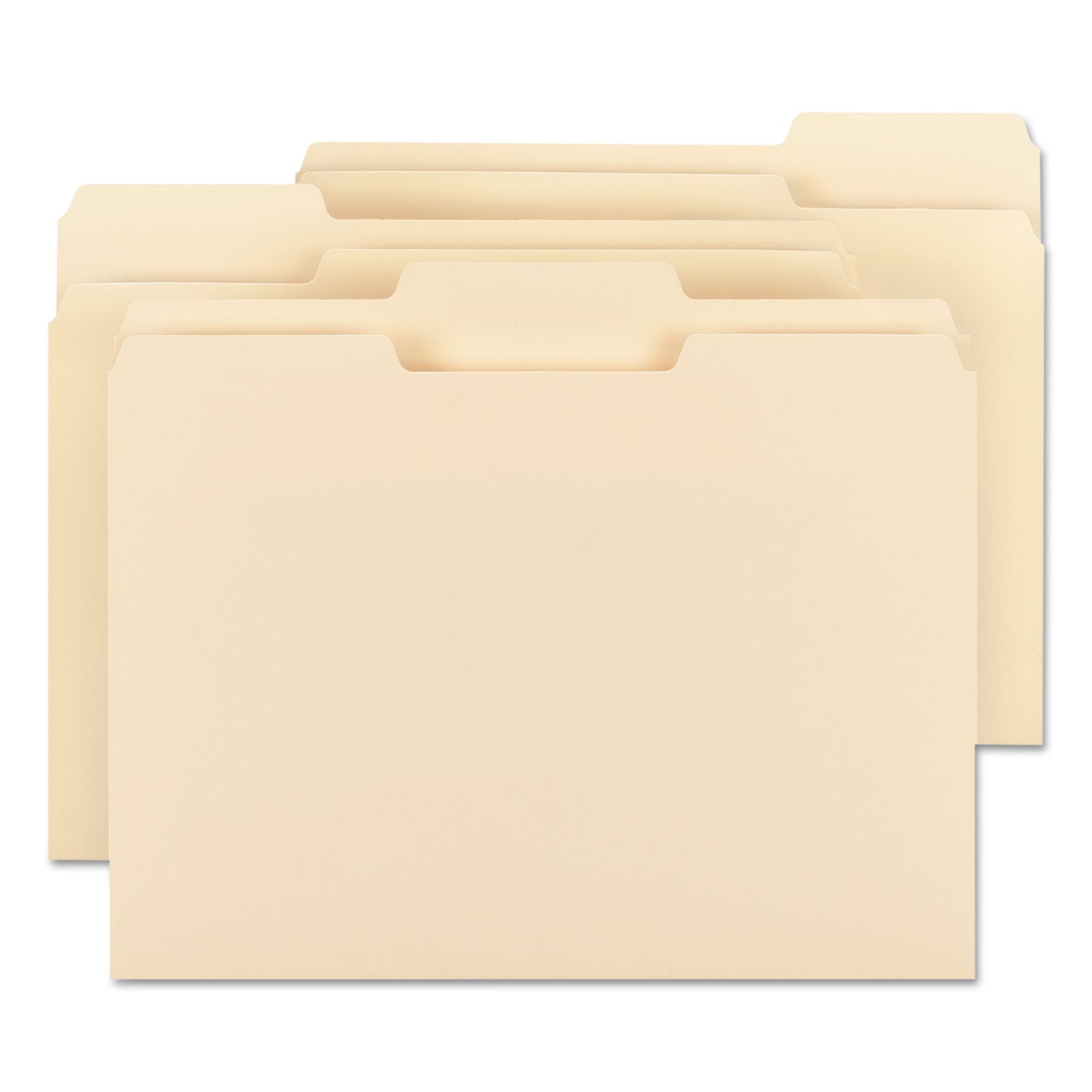 Smead Top Tab File Folders with Antimicrobial Product Protection, 1/3-Cut Tabs: Assorted, Letter, 0.75" Expansion, Manila, 100/Box