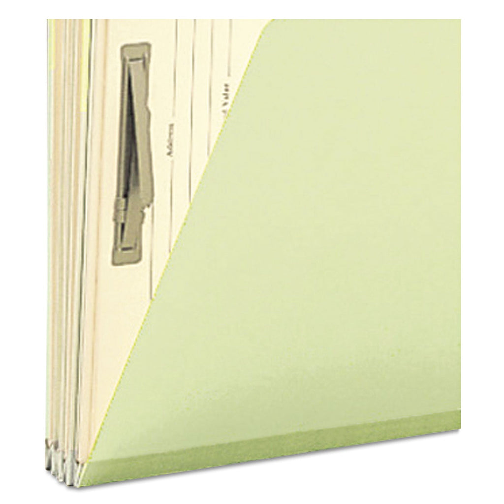 Smead Pressboard Mortgage Folders, 8 Dividers, Legal Size, Green, 10/Box