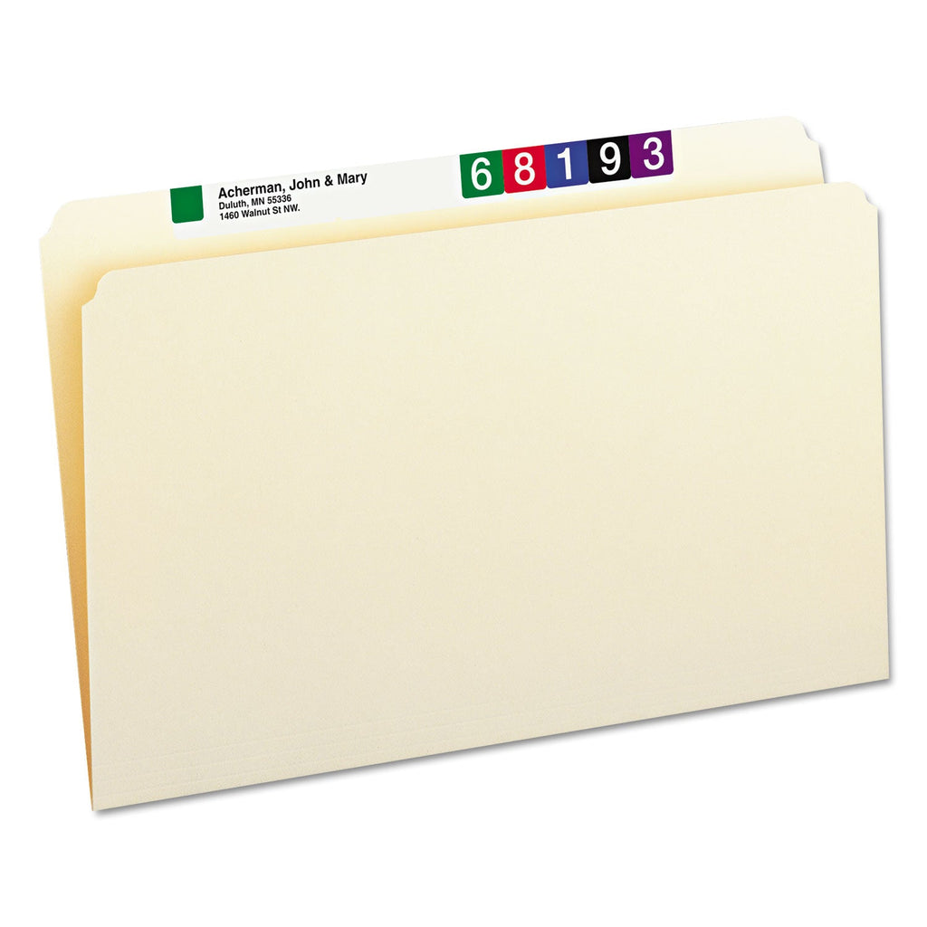 Smead Manila File Folders, Straight Tabs, Legal Size, 0.75" Expansion, Manila, 100/Box