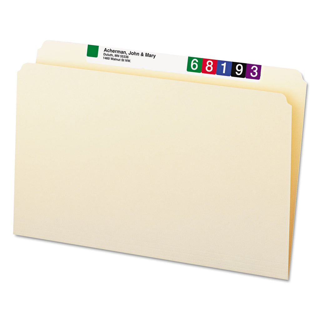 Smead Manila File Folders, Straight Tabs, Legal Size, 0.75" Expansion, Manila, 100/Box