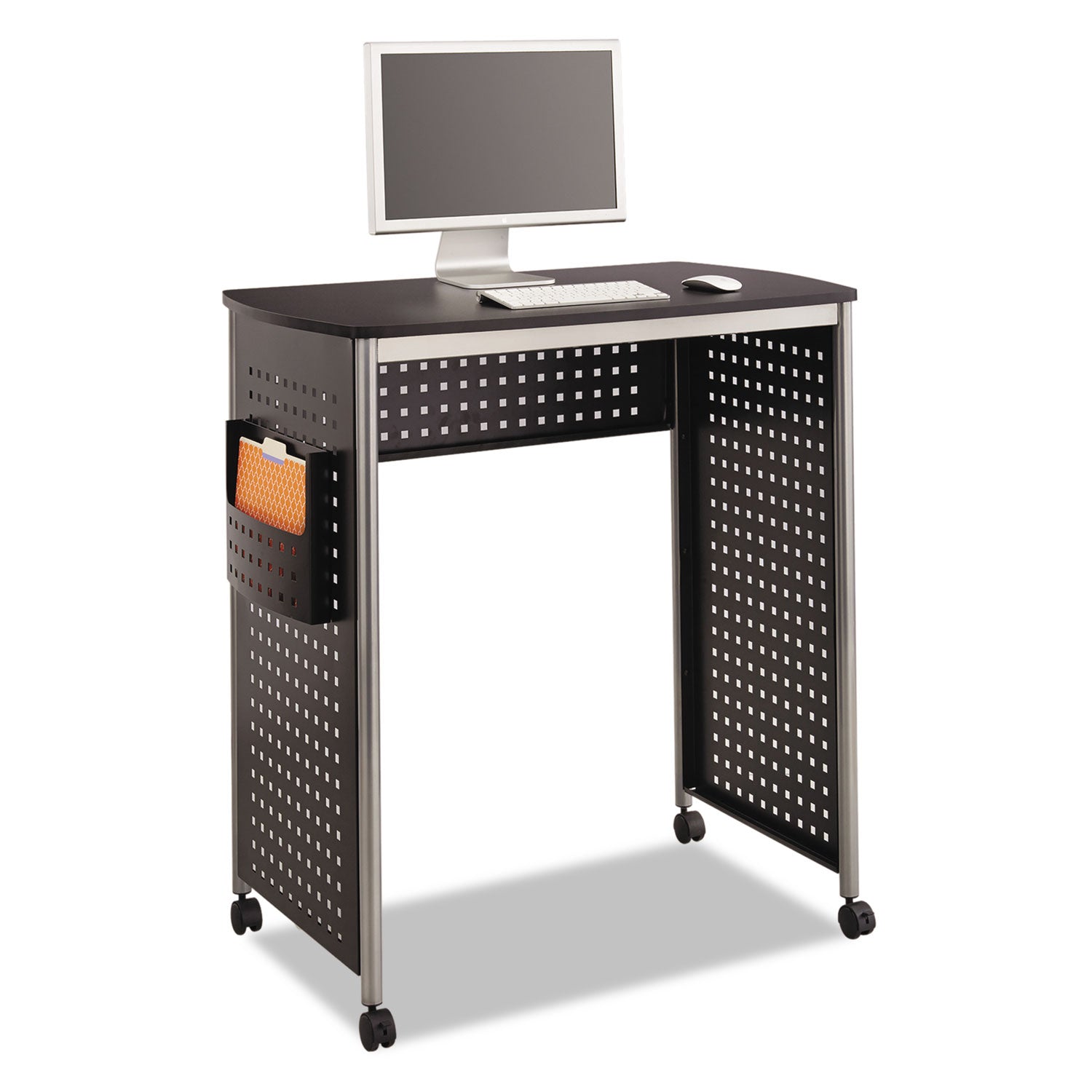 Safco Scoot Stand-Up Desk, 39.5" x 23.25" x 41.75" to 42", Black