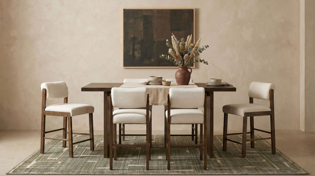 Decker 70-inch Rectangular Wood Counter Height Dining Table Dark Walnut