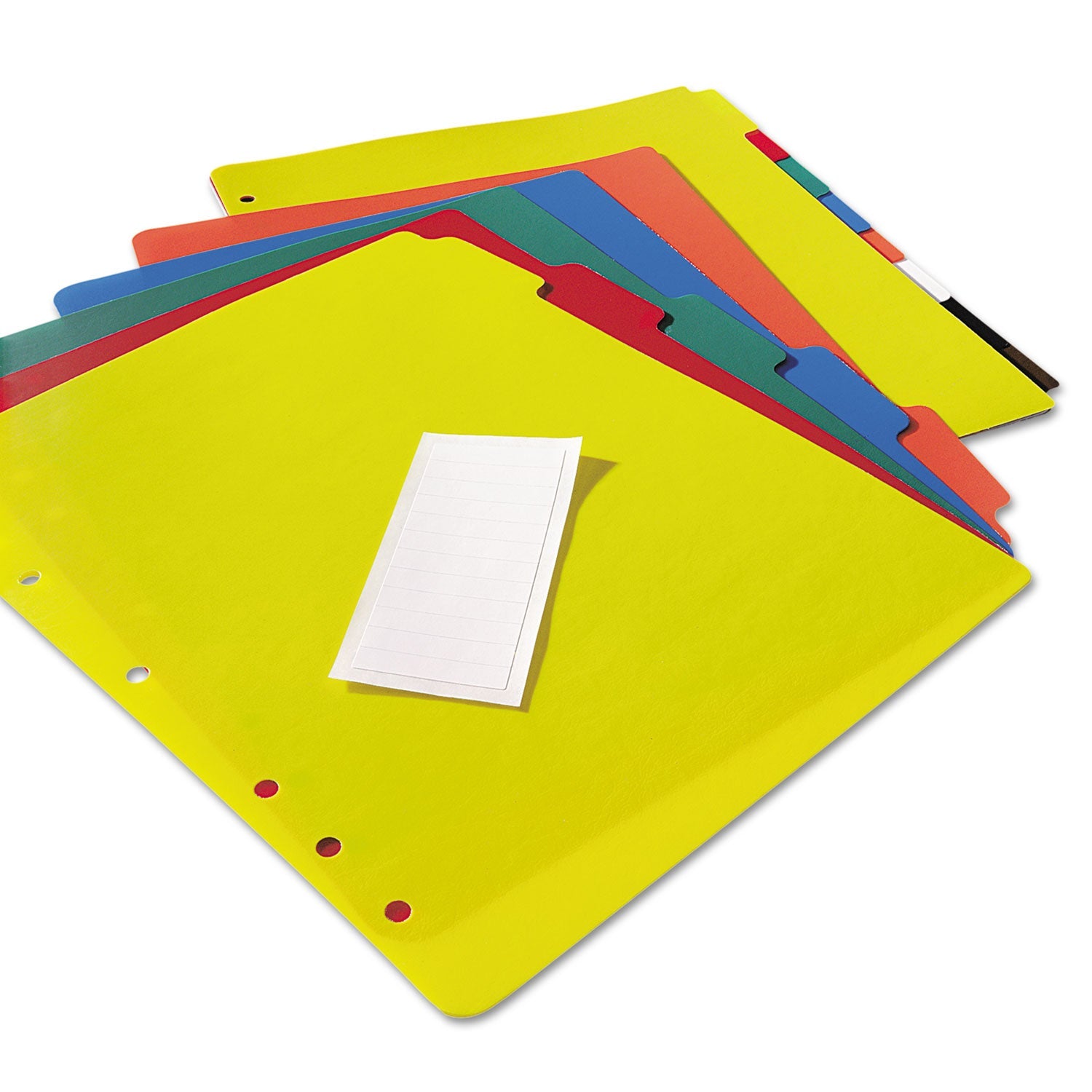 Avery Heavy-Duty Plastic Dividers with Multicolor Tabs and White Labels , 5-Tab, 11 x 8.5, Assorted, 1 Set