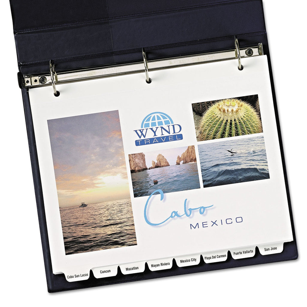 Avery Customizable Print-On Dividers, 3-Hole Punched, 8-Tab, 11 x 8.5, White, 25 Sets
