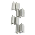 Safco Rumba Whiteboard Screen Accessories, For Safco Rumba Whiteboard Collaboration Screen, Ganging Connector Set, Silver