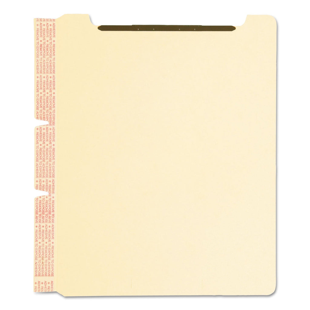 Smead Self-Adhesive Folder Dividers for Top/End Tab Folders with 2-Prong Fasteners, Letter Size, Manila, 25/Pack