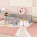 Full Size Wood Daybed Frame with Fence Gray(OLD SKU:WF289662AAE)