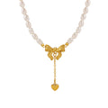 Titanium Steel Freshwater Pearl Heart Necklace