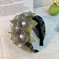 Fashionable handmade fabric exaggerated flower headwear