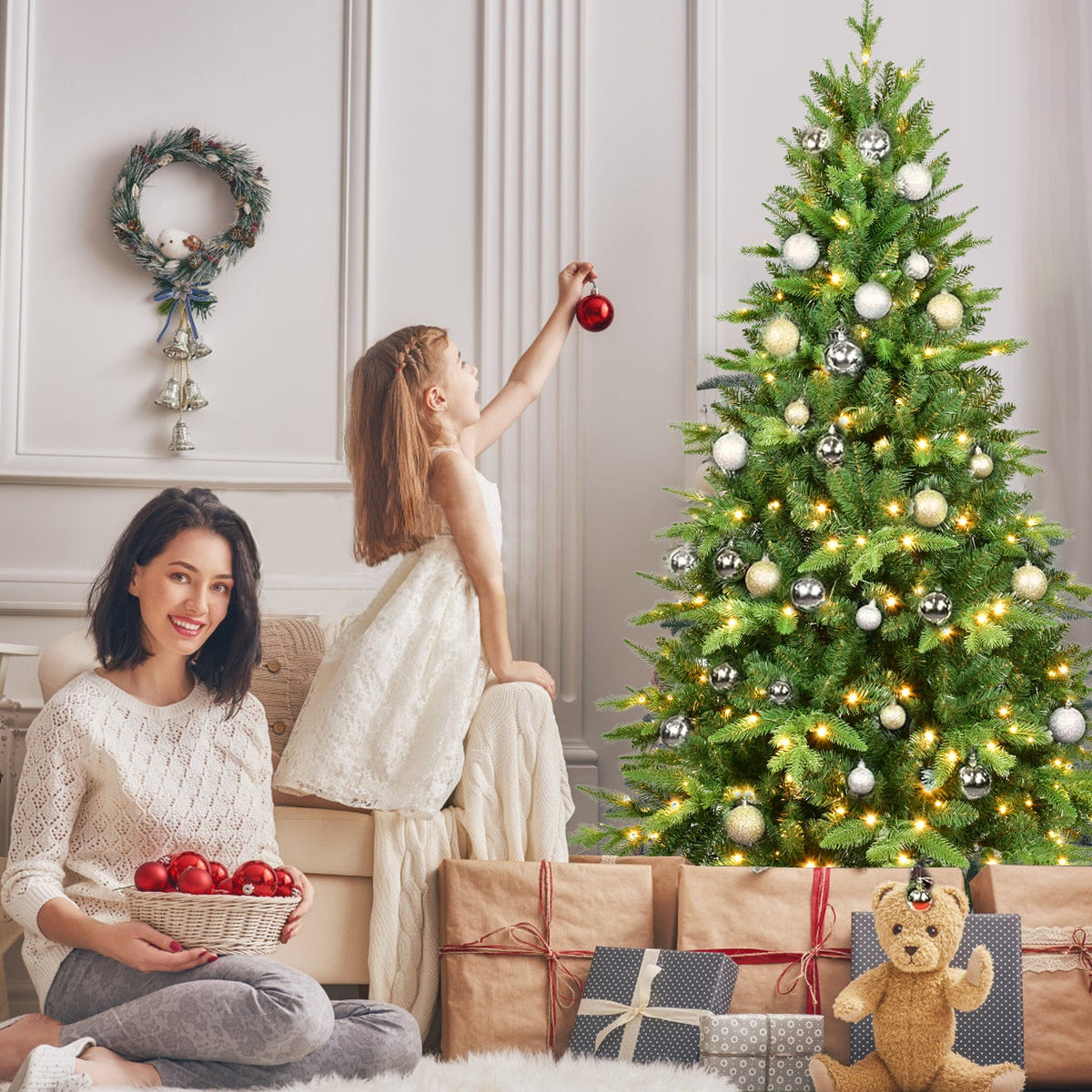 6FT PE&PVC Prelit Christmas Tree