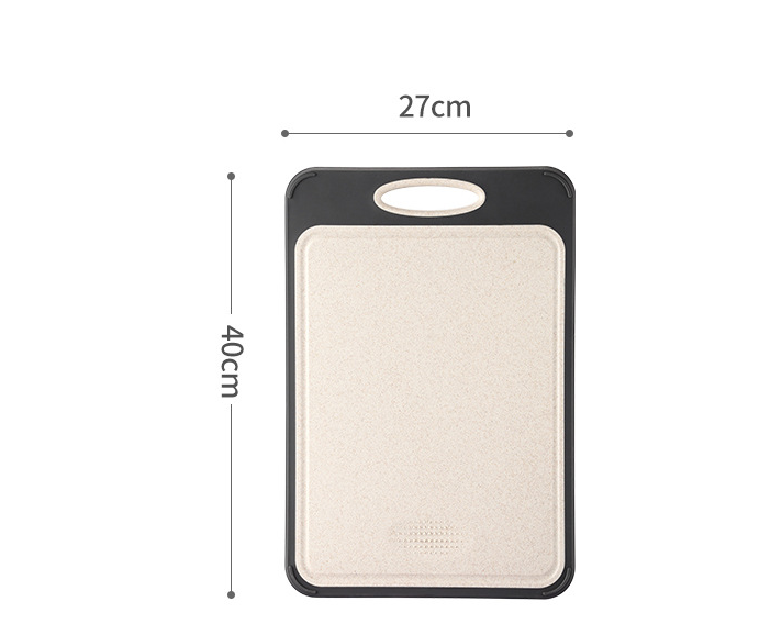 Double-Sided Cutting Board 2-in-1 304 Stainless Steel And PP Chopping Board For Fruit Vegetables Meat Kitchen Cutting Board