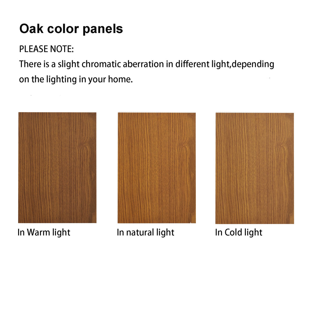 Corner Curio Cabinet with 5 Shelves and Lighting System, Oak(E26 light bulb not included)
