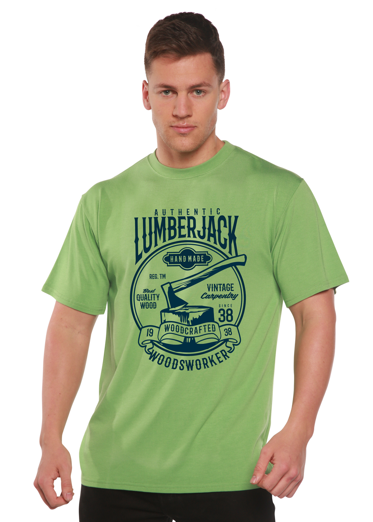 Authentic Lumberjack Men's Bamboo Viscose/Organic Cotton Short Sleeve Graphic T-Shirt