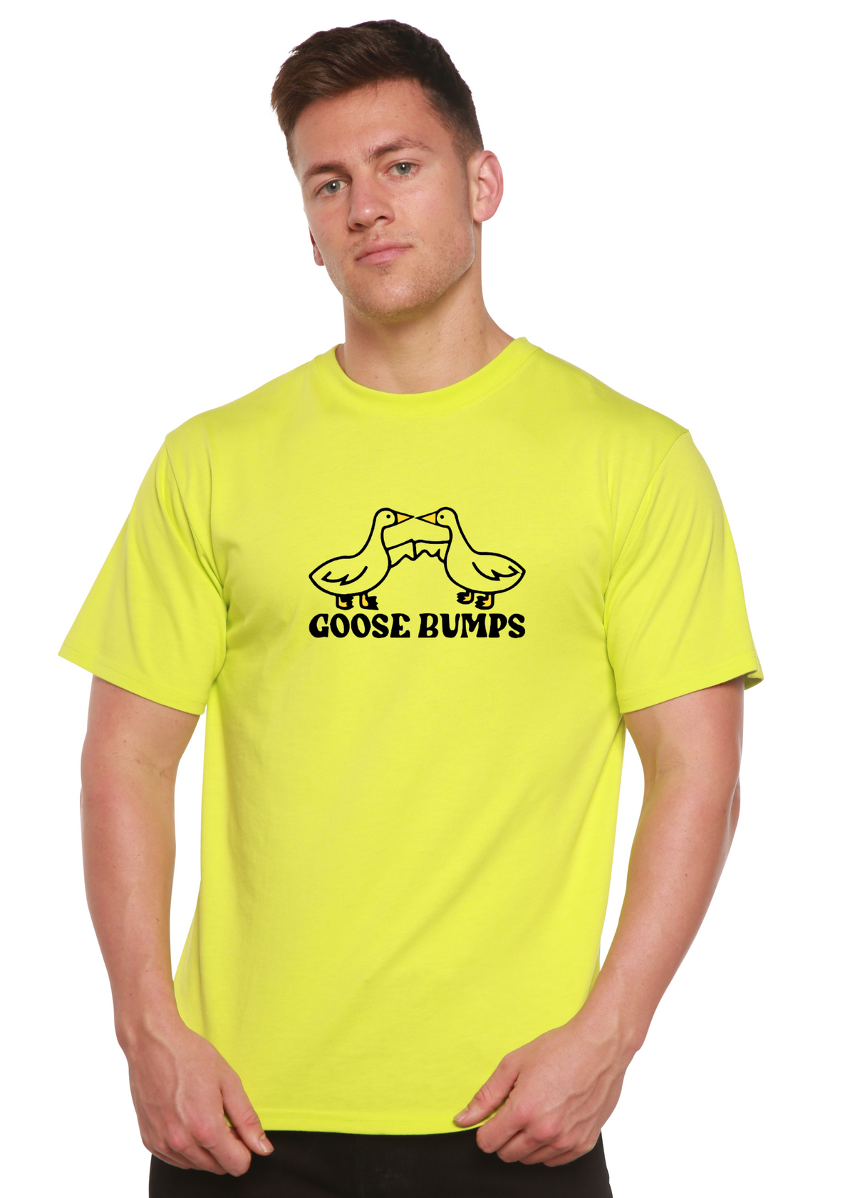 Goose Bumps Men's Bamboo Viscose/Organic Cotton Short Sleeve Graphic T-Shirt