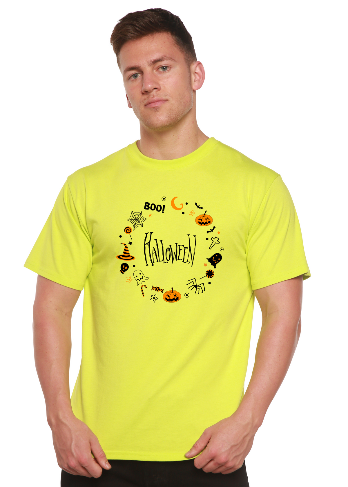 Bool Halloween Men's Bamboo Viscose/Organic Cotton Short Sleeve Graphic T-Shirt