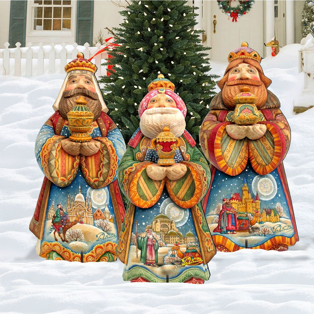 Three Kings Set Outdoor Nativity Set by G. DeBrekht - Nativity Holiday Decor - 8152653F-S3