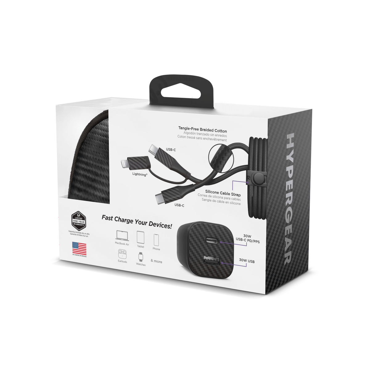 HyperGear TECHcessories 30W USB-C PD Charging Kit with Travel Pouch
