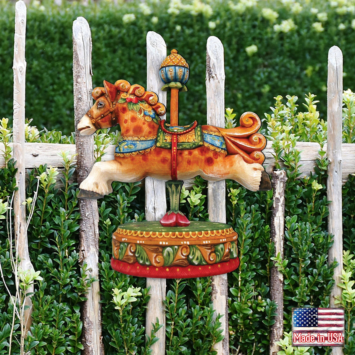 Curly Carousel Pony Wall Decor by G. DeBrekht - Designocracy - 8114041-3M