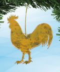 Rooster Wooden Rustic Ornaments Set of 3 99135