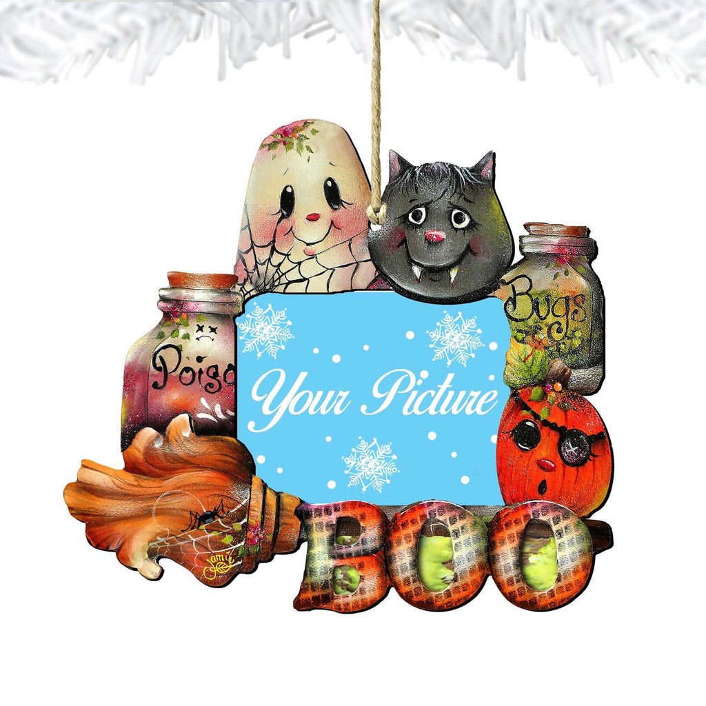Brunhilda's Broom! Halloween Picture Frame Ornaments - Ornament for Photo - Thanksgiving Halloween Decor - 8457411PF