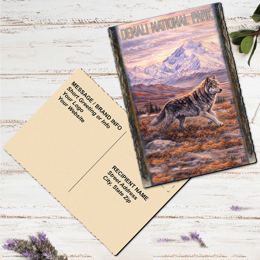 Northern Mountain Wolf Greeting Card by G. Debrekht - 97106GC