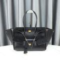 Large-Capacity Neutral-Style Tote Wing Genuine Leather Motorcycle Shoulder Bag