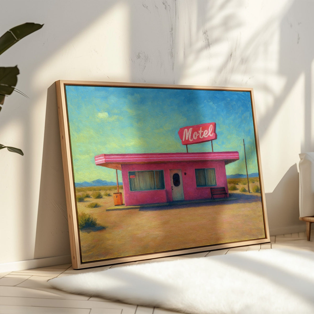 Desert Dream – Retro Pink Motel Wall Art