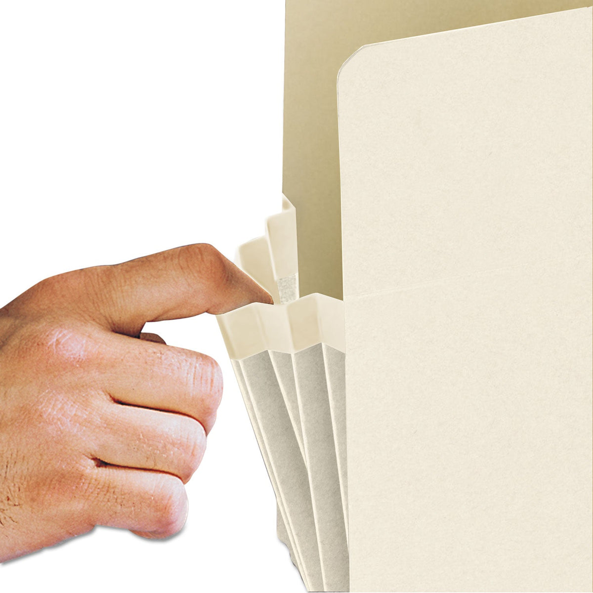 Smead Manila End Tab File Pockets, 3.5" Expansion, Letter Size, Manila, 25/Box