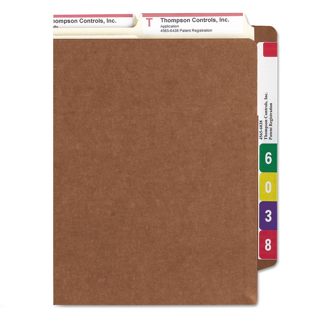 Smead Heavy-Duty Redrope End Tab TUFF Pockets, 7" Expansion, Legal Size, Redrope, 5/Box