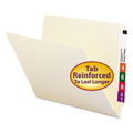 Smead Heavyweight Manila End Tab Folders, 9.5" High Front, Straight Tabs, Letter Size, 0.75" Expansion, Manila, 100/Box