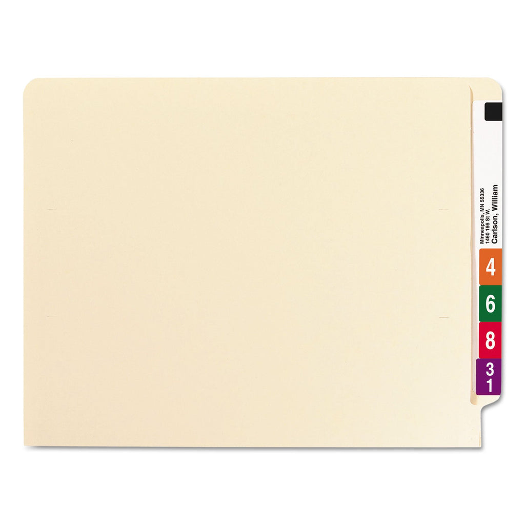 Smead Manila End Tab Classification Folders, 2 Dividers, Letter Size, Manila, 10/Box