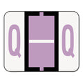 Smead A-Z Color-Coded End Tab Filing Labels, Q, 1 x 1.25, White, 500/Roll