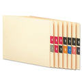 Smead Numerical End Tab File Folder Labels, 0-9, 1.5 x 1.5, Assorted, 250/Roll, 10 Rolls/Box