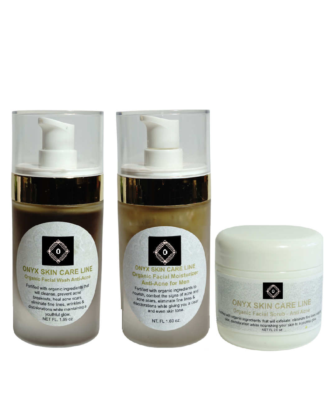 Organic Anti-Acne Three-Step System - Moderate/Severe Acne Prone Skin - For MEN