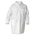 KleenGuard A20 Breathable Particle Protection Lab Coats, Snap Closure/Open Wrists/Pockets, 2X-Large, White, 25/Carton