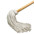 Boardwalk Handle/Deck Mops, 24 oz White Rayon Head, 54" Oak Wood Handle, 6/Pack