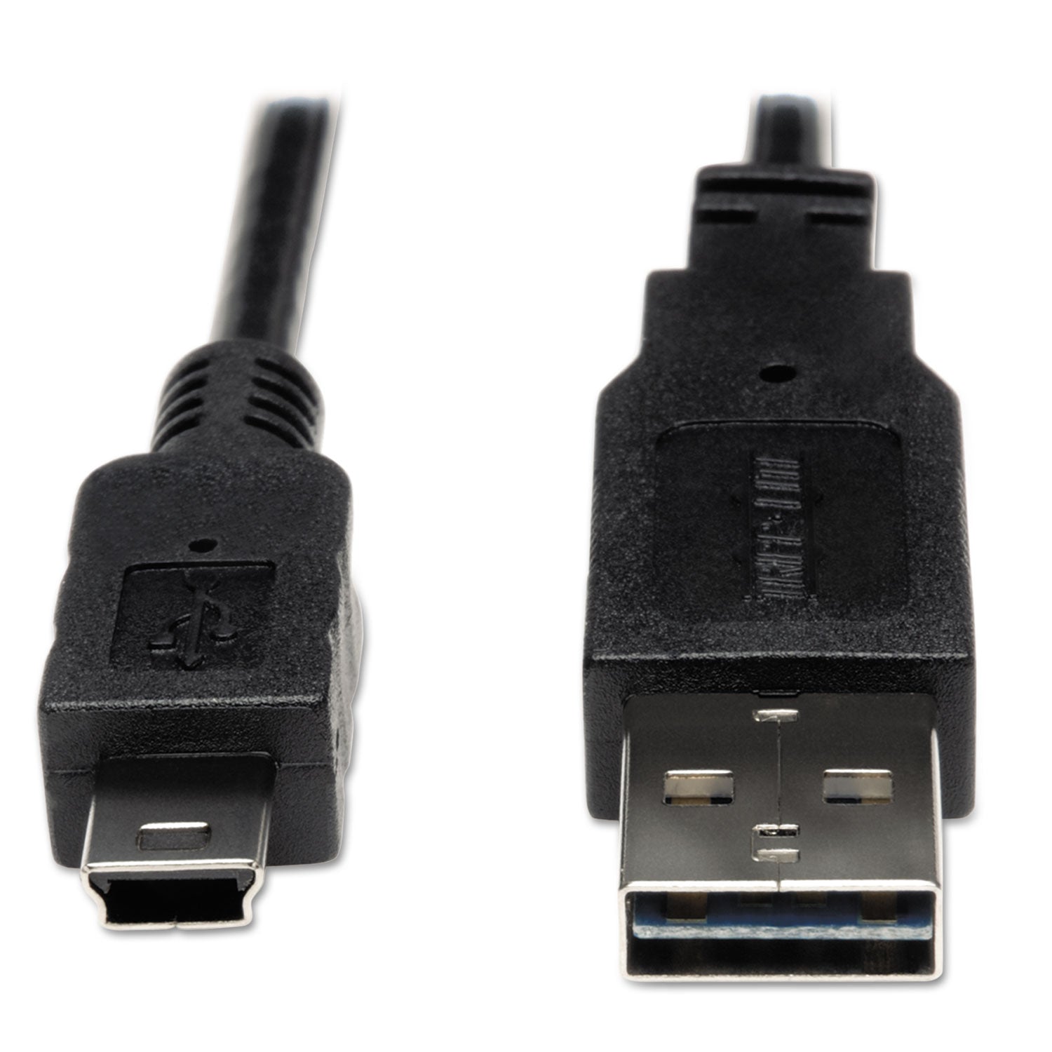 Tripp Lite Universal Reversible USB 2.0 Cable, Reversible A to 5-Pin Mini B (M/M), 6 ft, Black
