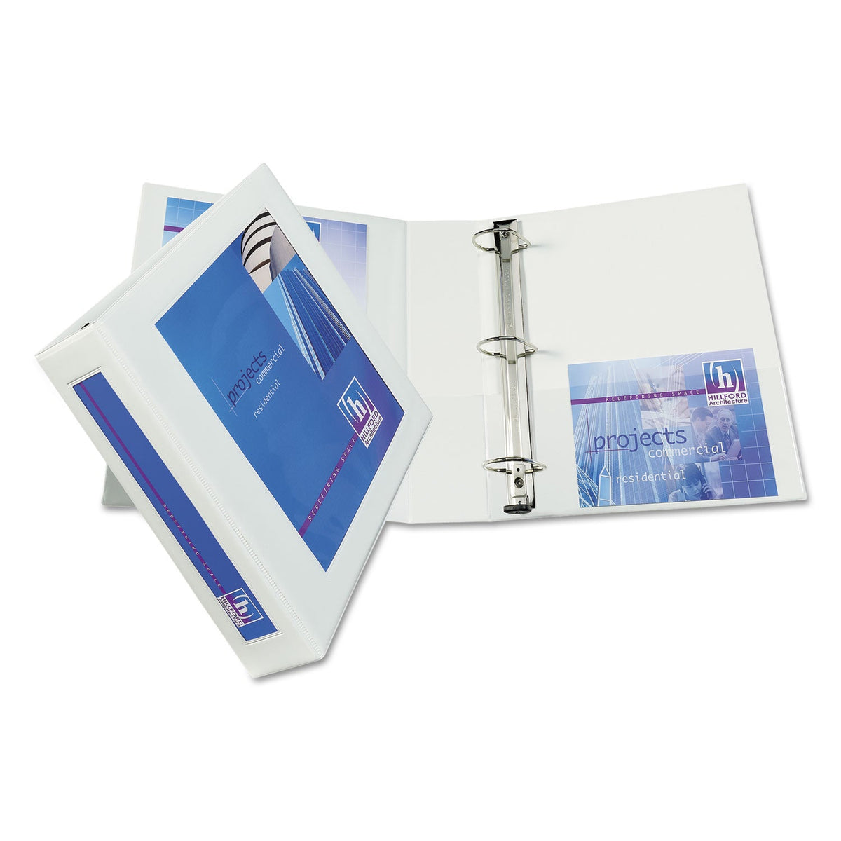 Avery Framed View Heavy-Duty Binders, 3 Rings, 2" Capacity, 11 x 8.5, White