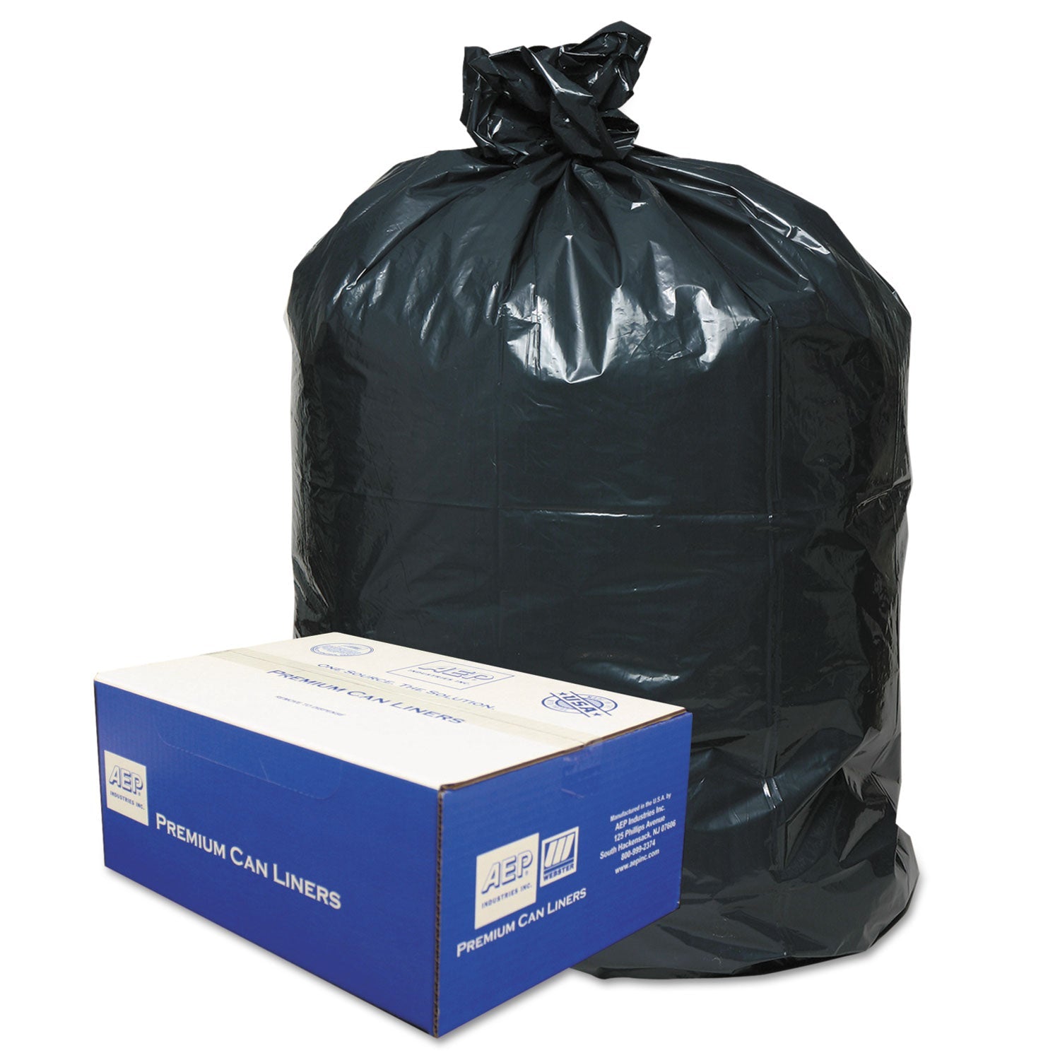 Classic Linear Low-Density Can Liners, 30 gal, 0.71 mil, 30" x 36", Black, 250/Carton