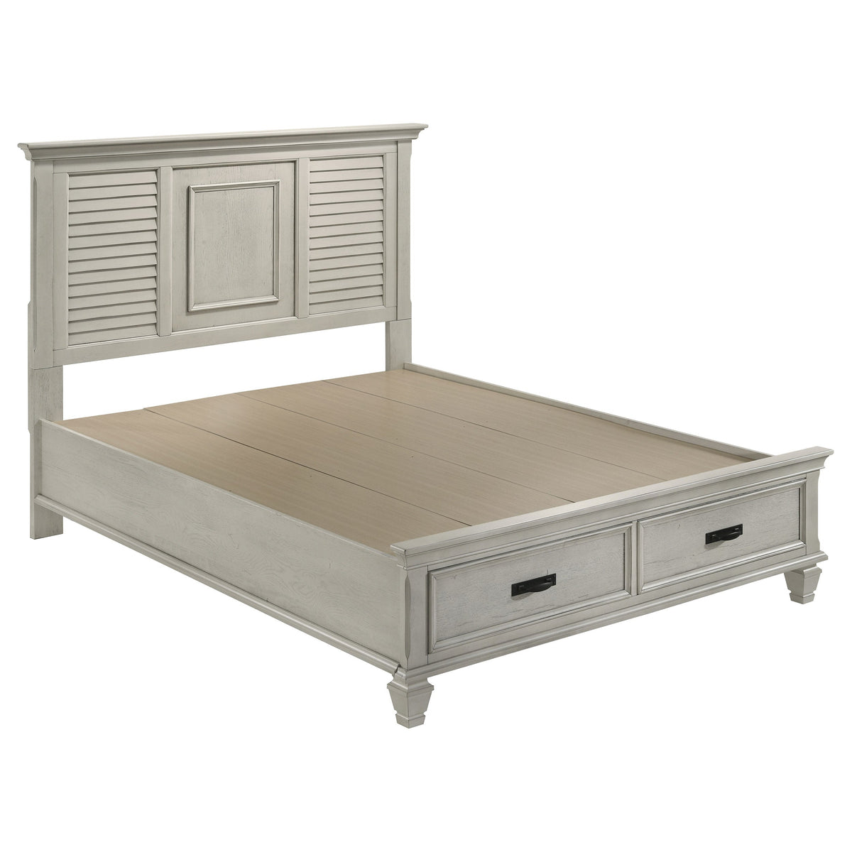 Franco 4-piece Queen Bedroom Set Distressed White