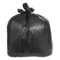 Trinity Plastics Low-Density Can Liners, 60 gal, 2.4 mil, 38" x 58", Black, 100/Carton