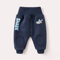 Baby winter plus velvet big PP pants