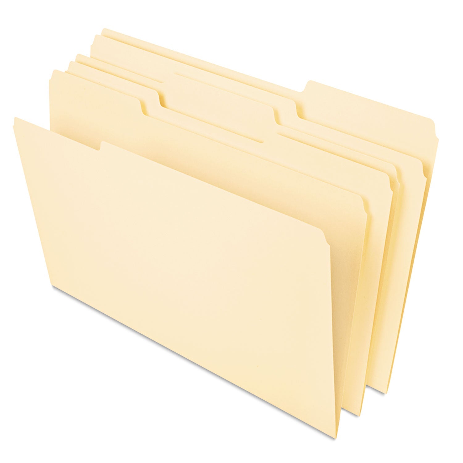 Universal Deluxe Heavyweight File Folders, 1/3-Cut Tabs: Assorted, Letter Size, 0.75" Expansion, Manila, 50/Pack