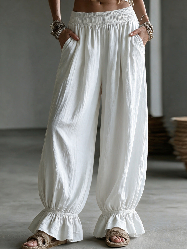 Women's Autumn Solid-Color Casual Pants