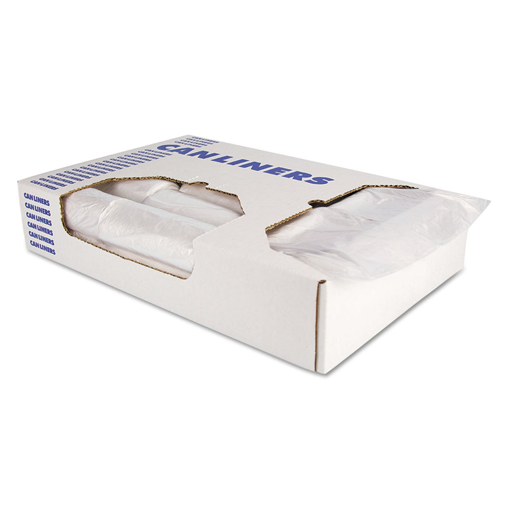 Heritage High-Density Waste Can Liners, 10 gal, 6 microns, 24" x 24", Natural, 1,000/Carton