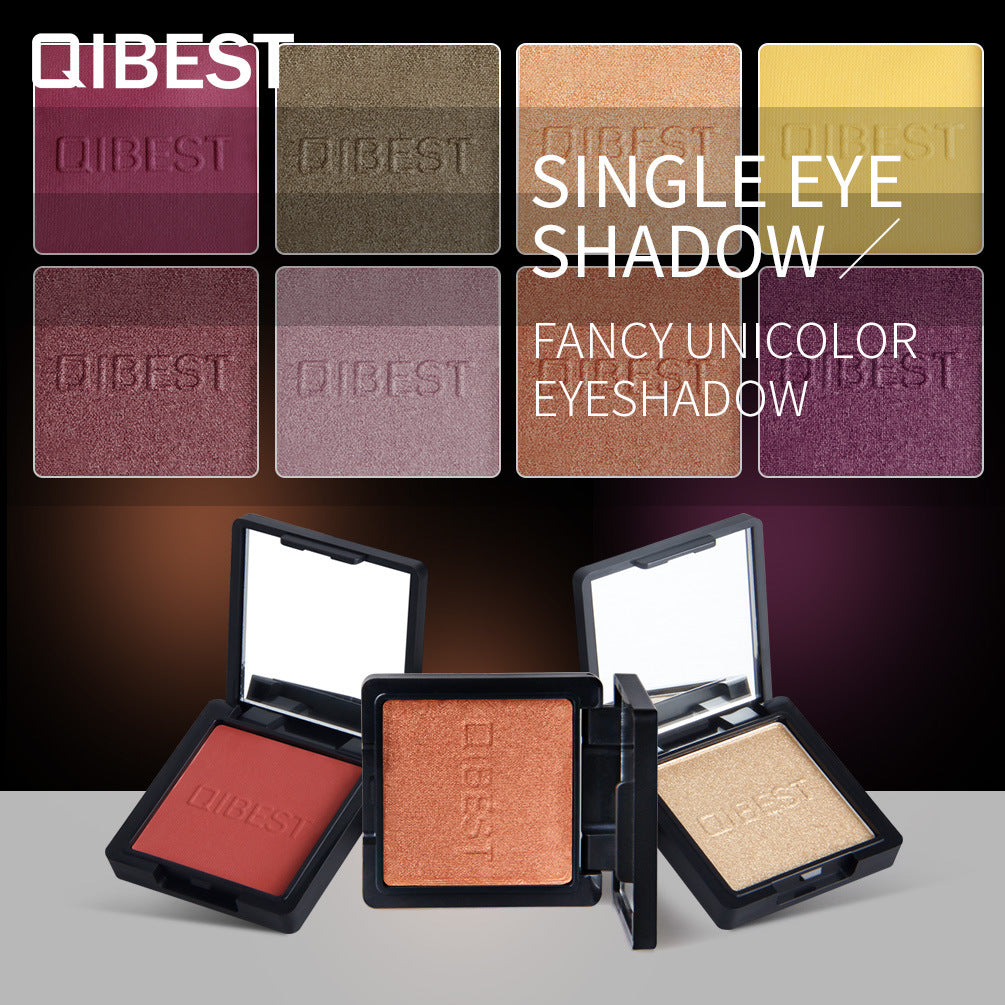 QIBEST Monochrome Eyeshadow Monochrome Eyeshadow Matte Pearlescent Single Eyeshadow Palette